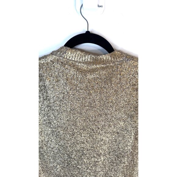 2/$30 Zara Gold Metallic Small Short Sleeve Pullover Crewneck Sweater - Picture 8 of 14